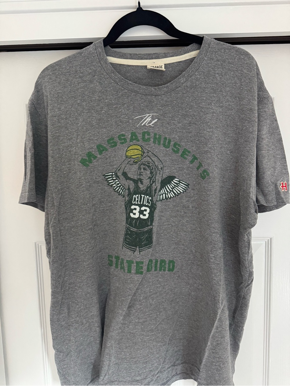 Larry Bird - The Massachusetts State Bird - Boston Celtics Graphic Tee - Size XL
